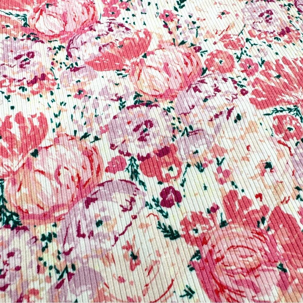 Sweethoney Floral Ribbed Short Sleeve Shirt Top 6 Y - Picture 4 of 6